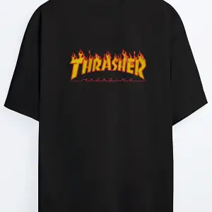 Beyaz Trasher Baskılı Unisex Ovesize T-shirt