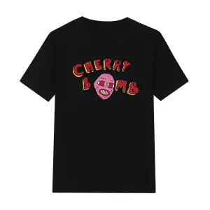 Beyaz Tyler Kiraz Bomba Hip Hop Vintage Sokak Grafik Baskı Yeni Tee Tsh