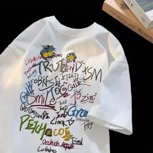 Beyaz Tyler Kiraz Bomba Hip Hop Vintage Sokak Grafik Baskı Yeni Tee Tsh