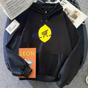Beyaz U2 Band Hip Hop Hoodies limon komik karikatür grafik Moletom Feminino uzun