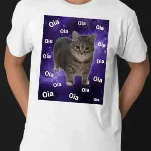 Beyaz UIA Kedi Modeli Eğlenceli Uzay Kedi Kedi Meraklıları için Virüs Modeli Desenleri