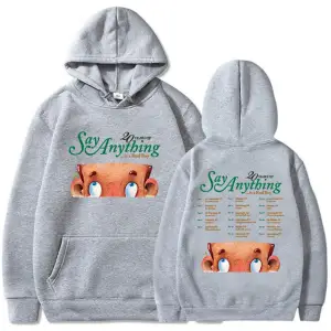 Beyaz Unisex 20 Years of Say Anything Is A Real Boy Tour Rock Band Hip Hop Streetwear Winte