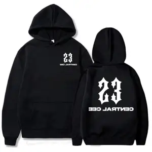 Beyaz Unisex 23 Central Cee Baskı Kapüşonlular GREATNESST RUSHA Yeni Albüm 2025 Moda Hip Hop Sok