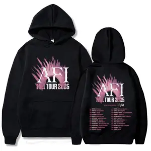 Beyaz Unisex AFI Güz Turu Sıcak Kapşonlu Sokak Grung