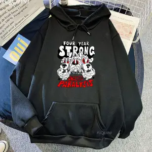 Beyaz Unisex Analiz felç köpek grafik dört yıl güçlü bant baskı rahat kadınla