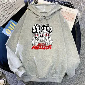 Beyaz Unisex Analiz felç köpek grafik dört yıl güçlü bant baskı rahat kadınla