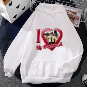 Beyaz Unisex Arkadaşımı Seviyorum Kiti Connor Cep Giyim ile Kapüşonlular Streetwee