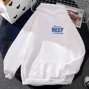 Beyaz Unisex Ayı TV serisi grafik orijinal Chicagoland mektup baskıkla