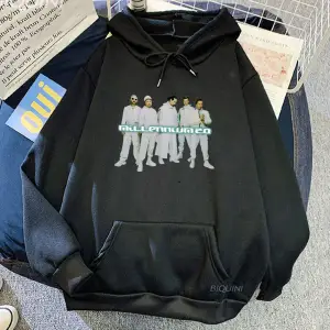 Beyaz Unisex Backstreet Boys Millennium 2.0 Kapüşonlular Sonbahar Rahat Moda Kapş