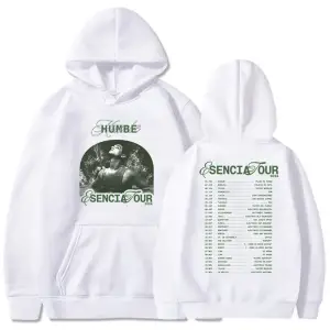 Beyaz Unisex Baskı giysi Humbe Esencia tur sıcak rahat şarkıcı grafik erke