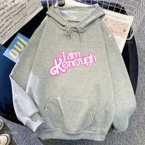Beyaz Unisex Ben Kenough Barbenheimer Sıcak Pembe Hoodie Streetweed