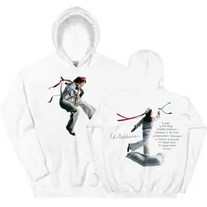 Beyaz Unisex Conan Gri Salıncaklı Kapüşonlular Rahat Sokak Hip Hop O-Boyun