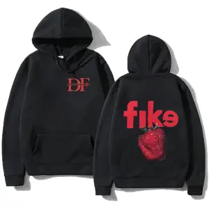 Beyaz Unisex Dominic Fike çilek Hoodie Hiphop tarzı sanatçı bant günlük kıyafetler alternat