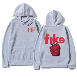 Beyaz Unisex Dominic Fike çilek Hoodie Hiphop tarzı sanatçı bant günlük kıyafetler alternat