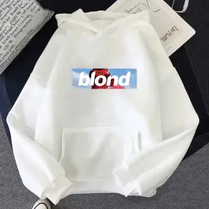 Beyaz Unisex Frank O-ocean Sarışın Hoody Rahat ve Hoodie Minimalizm Bask