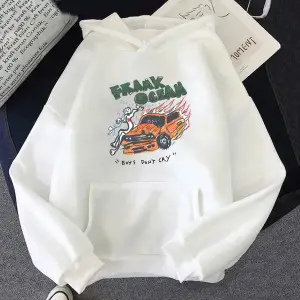 Beyaz Unisex Frank o-okyanus sarışın Hoodie karikatür grafik rahat Streetwear yaygın
