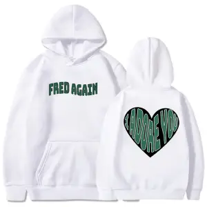 Beyaz Unisex Fred yine sana tapıyorum deras Con Capucha kapüşonlu Swe
