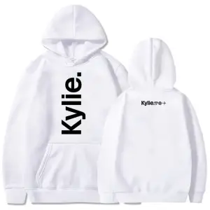 Beyaz Unisex Gerginlik Turu Kylie Minogue Şarkıcı Baskı Giyim Gevşek S