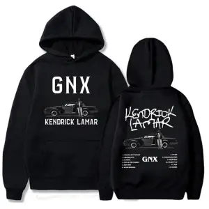 Beyaz Unisex GNX Albümü Baskı Kapüşonlular Kendrick Lamar Rapçi Rock Tarzı Streetweed