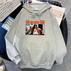 Beyaz Unisex Have on Earth Tour Lil Tecca Rapper Printing Sweatshirt Streetwear Hip Hop Graph