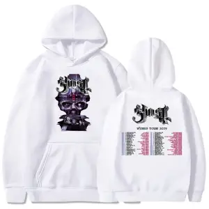 Beyaz Unisex Hayalet Dünya Turu Rock Grubu Hip Hop Sokak Stili Sudaderas Hombre K