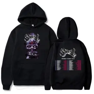 Beyaz Unisex Hayalet Dünya Turu Rock Grubu Hip Hop Sokak Stili Sudaderas Hombre K