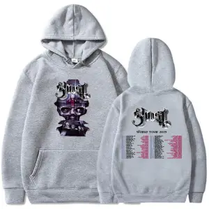 Beyaz Unisex Hayalet Dünya Turu Rock Grubu Hip Hop Sokak Stili Sudaderas Hombre K