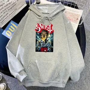 Beyaz Unisex Hayalet Rite burada Rite şimdi grafik ağır zihinsel moda Hop