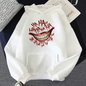 Beyaz Unisex Hip Hop Lol Gülüyor Cehennem Kapşonlu Sudaderas G