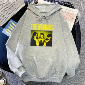 Beyaz Unisex Hip Hop Rock Band Graphic The Warning Heavy Mental Style Sweatshirts Sudaderas Hombre