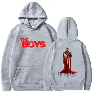 Beyaz Unisex Homelander grafik MovieThe-Boys Streetwear Hip Hop rahatk