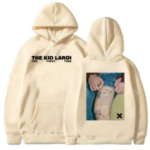 Beyaz Unisex Ilk kez çocuk LAROI Hoodie kızlar albümü grafik Sweatshirt cep Ropa Hombre giyim