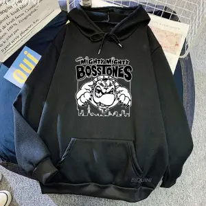 Beyaz Unisex kıyafetleri güçlü güçlü Bosstones kapşonlus