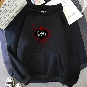 Beyaz Unisex Korn Band Ağır Zihinsel Hoodie Funko Pop D