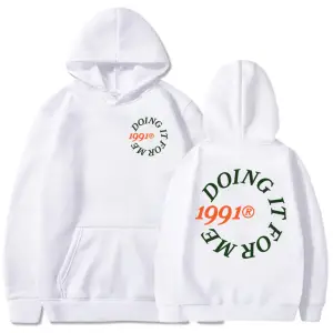 Beyaz Unisex Larry haziran benim için yapıyor 1991 rahat yumuşak kapşonlu Hip deras H