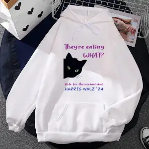 Beyaz Unisex Mavi Kedi eşofmanı SonbaharManga anime baskı Giyim sudaderas K