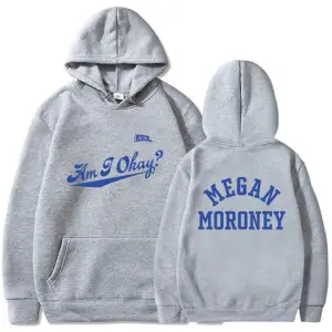 Beyaz Unisex Megan Moroney Am ben tamam albüm baskı Hooded deras kapşonlu