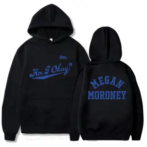 Beyaz Unisex Megan Moroney Am ben tamam albüm baskı Hooded deras kapşonlu