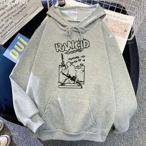 Beyaz Unisex Moda Rock Band Rancid rahat Hip Hop Streetwear Hombre deras Hombre g