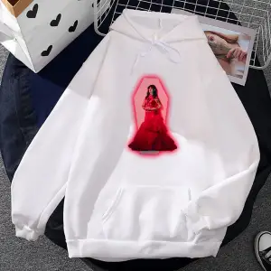 Beyaz Unisex MOTHICA öpücük ölüm Hoodiesekrahat Streetwear Hip Ho