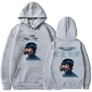 Beyaz Unisex Myke Towers Avrupa Turu Casual ErkekSokak