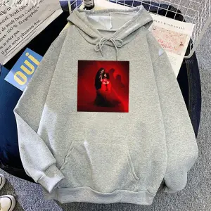 Beyaz Unisex Öpücük ölüm MOTHICA şarkıcı treetwear Hip Hop rahat