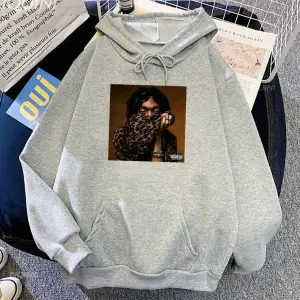 Beyaz Unisex Plan A Album Graphic Rapper Lil Tecca Heavy Mental Sweatshirts MenWomen Clothes Long