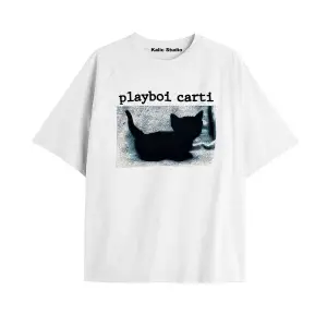 beyaz ünisex playboi carti t-shirt