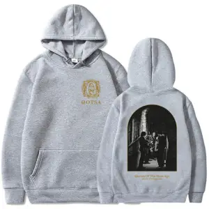 Beyaz Unisex QOTSA Katakomlarda Canlı Kapüşonlular TAŞ YAŞIN KRALIÇELER Rock Grubu Hop