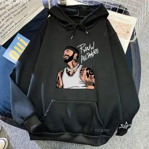 Beyaz Unisex Rahooded Alejandro Saturno şonlu Tops ile kapüşonlu eşofma