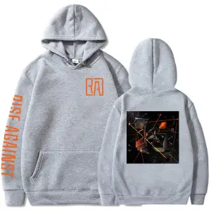 Beyaz Unisex RISE AGAINST RICOCHET Kapüşonlular Erkekrafik Rahat Gevşek Rock Grubu