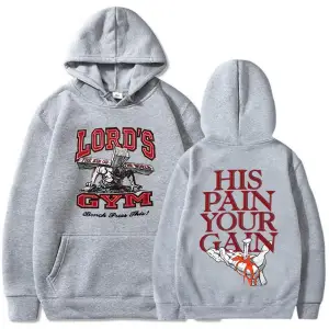 Beyaz Unisex Ropa Hombre lordun spor salonu onun ağrı sizinnç Hoodiesekkapüşon