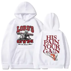 Beyaz Unisex Ropa Hombre lordun spor salonu onun ağrı sizinnç Hoodiesekkapüşon