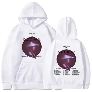 Beyaz Unisex Sihirli saat turu Jhene Aiko kapüşonlu Hip dera Hip Hop Street